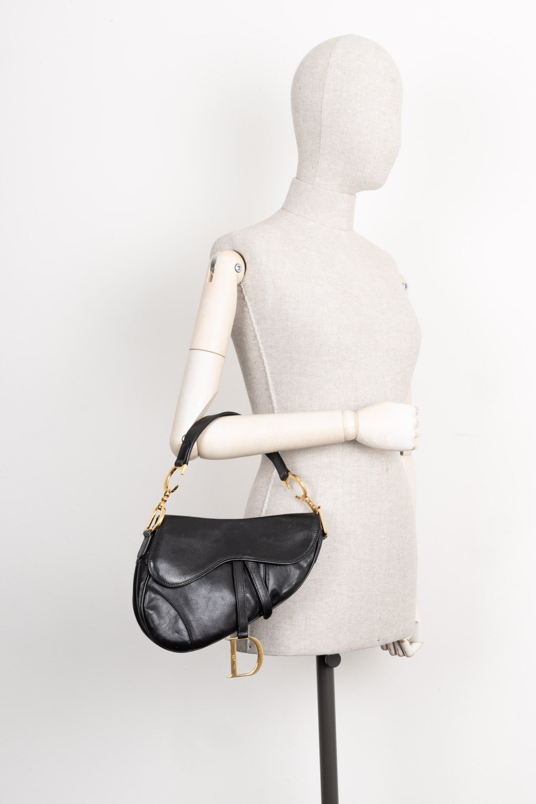 CHRISTIAN DIOR Vintage Saddle Bag Black