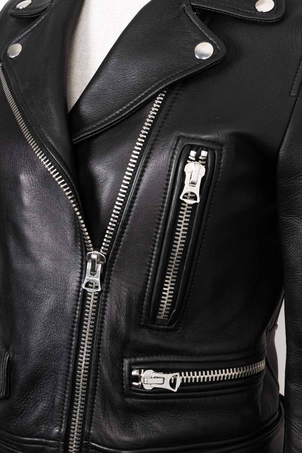 ACNE STUDIOS Leather Biker Jacket Black