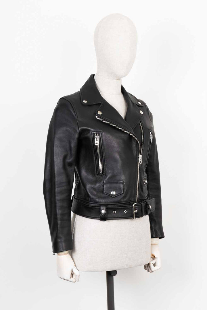 ACNE STUDIOS Leather Biker Jacket Black