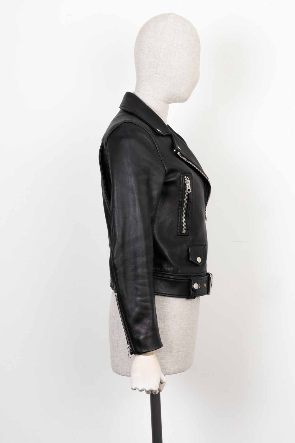 ACNE STUDIOS Leather Biker Jacket Black