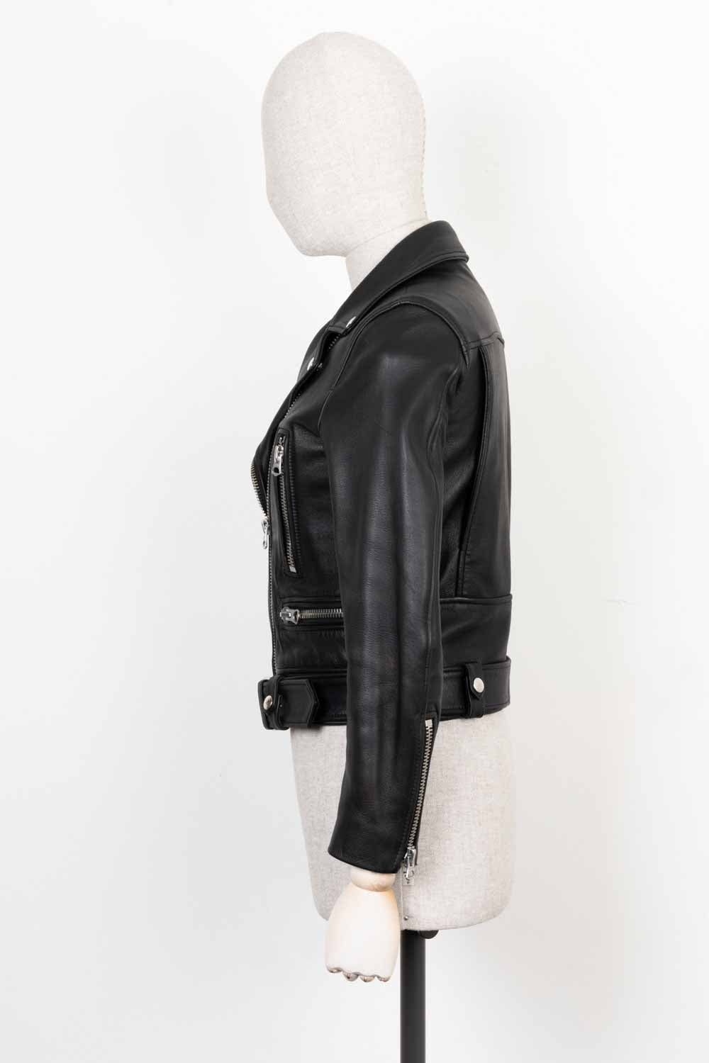 ACNE STUDIOS Leather Biker Jacket Black – REAWAKE
