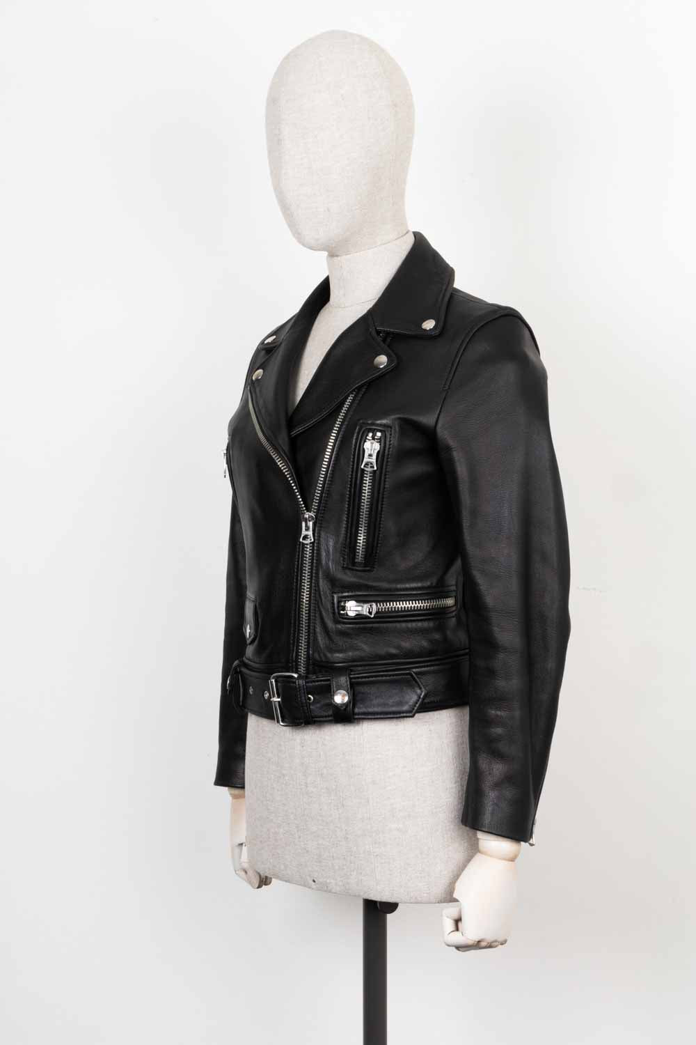 ACNE STUDIOS Leather Biker Jacket Black