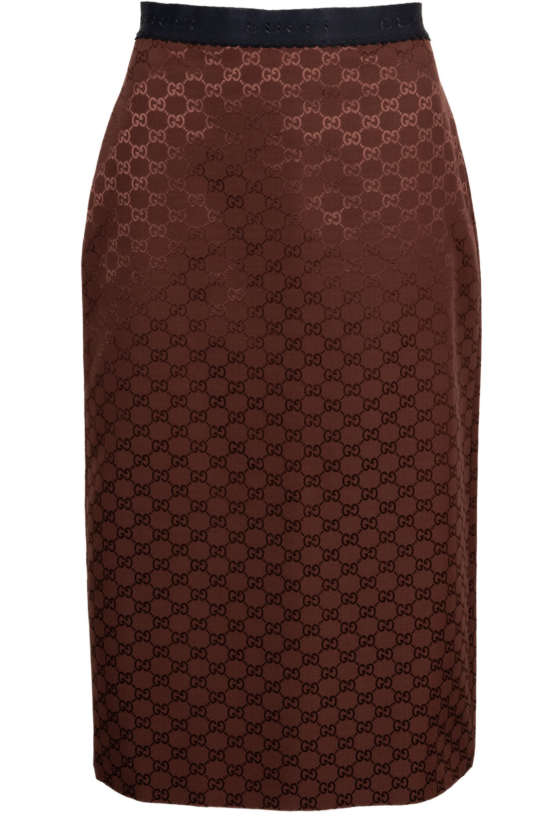 GUCCI GG Pencil Skirt Cotton Bronze
