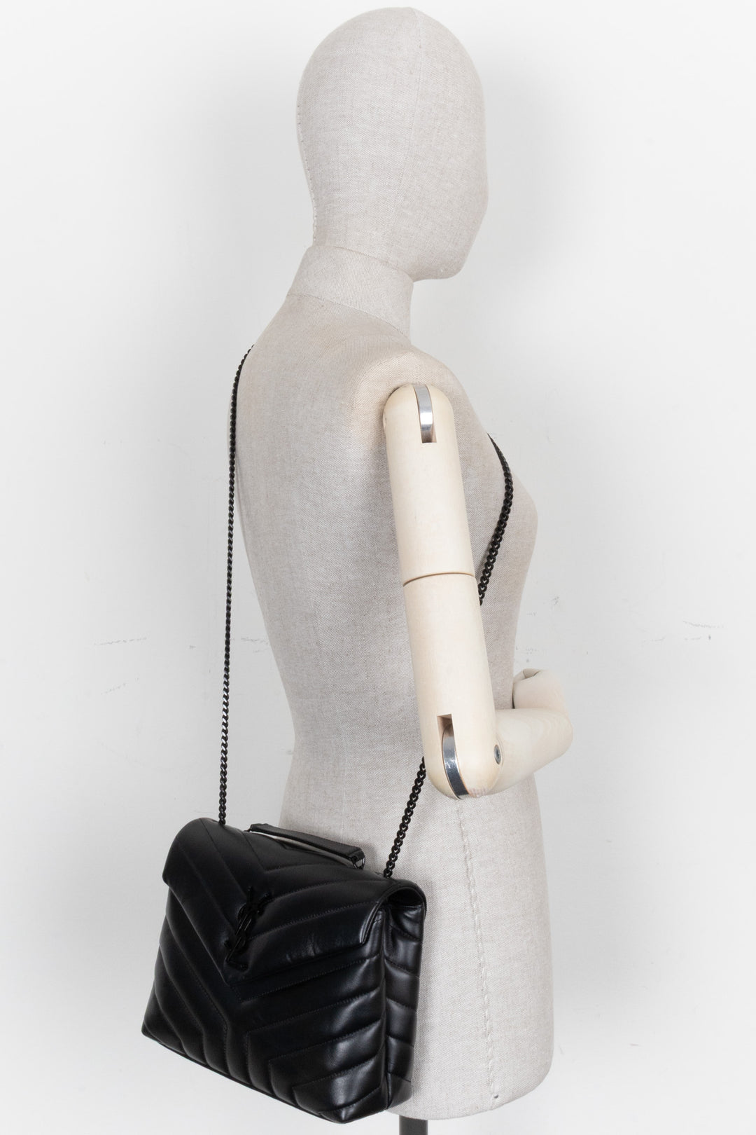 SAINT LAURENT Sac LouLou Petit Cuir Tout Noir