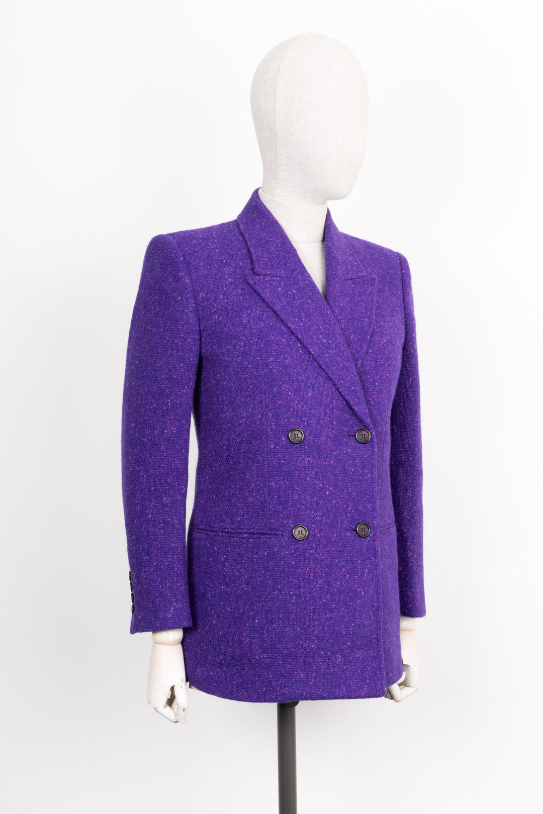 SAINT LAURENT 2020 Tweed Jacket Purple