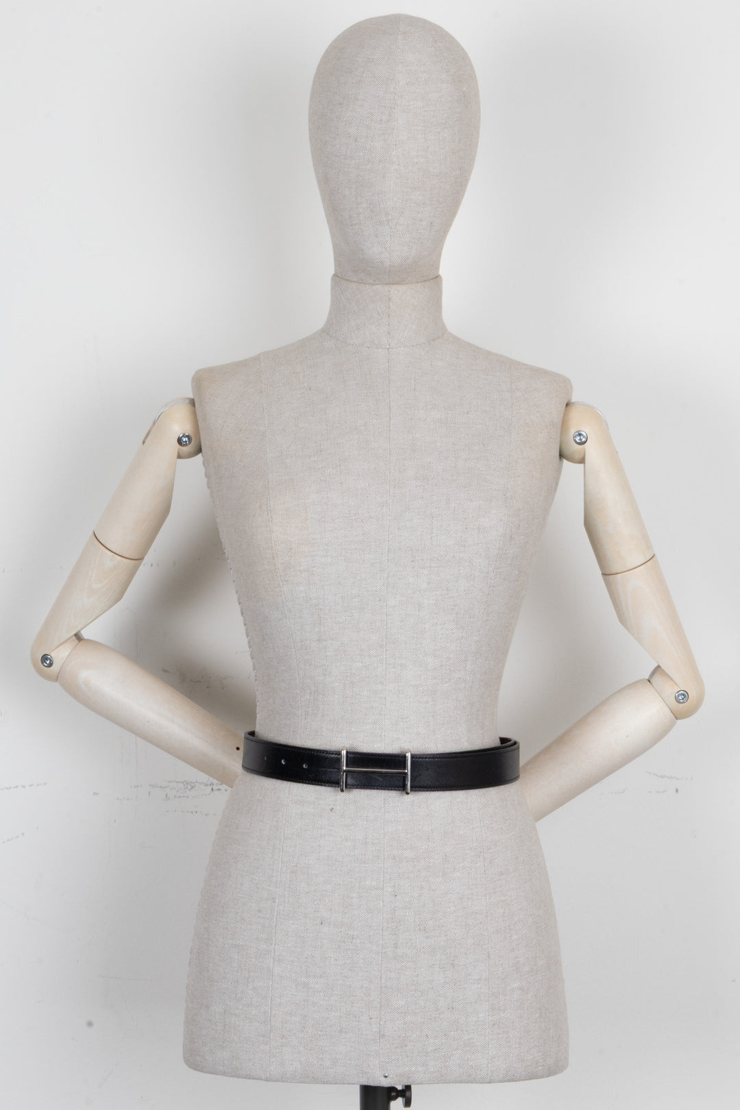 HERMÈS Idem Belt 32 Box Leather Noir
