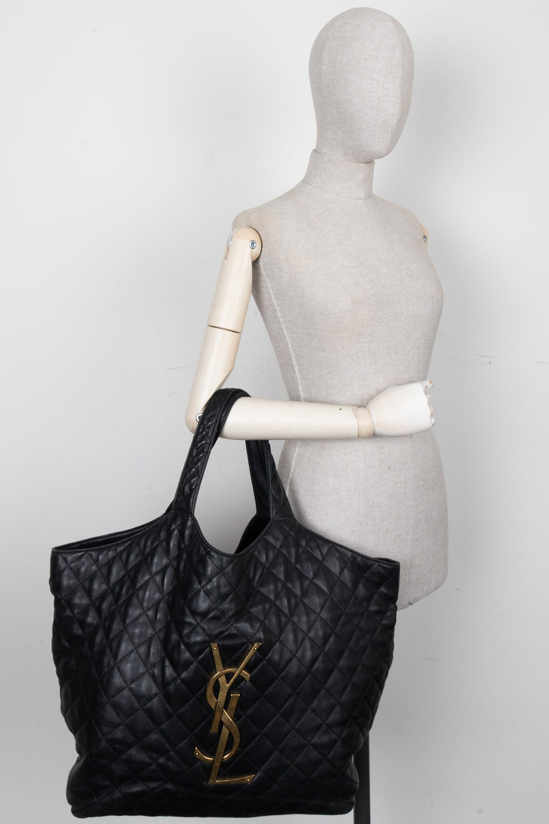 Sac cabas Icare noir SAINT LAURENT