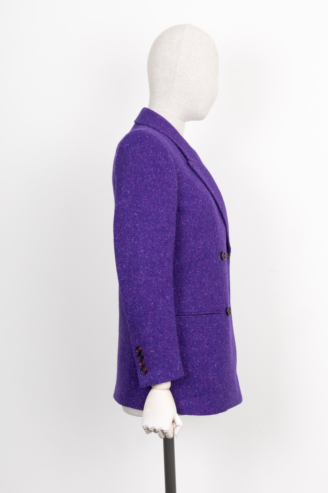 SAINT LAURENT 2020 Tweed Jacket Purple – REAWAKE