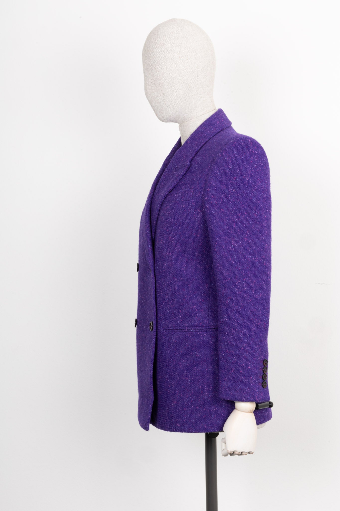 SAINT LAURENT 2020 Tweed Jacket Purple – REAWAKE