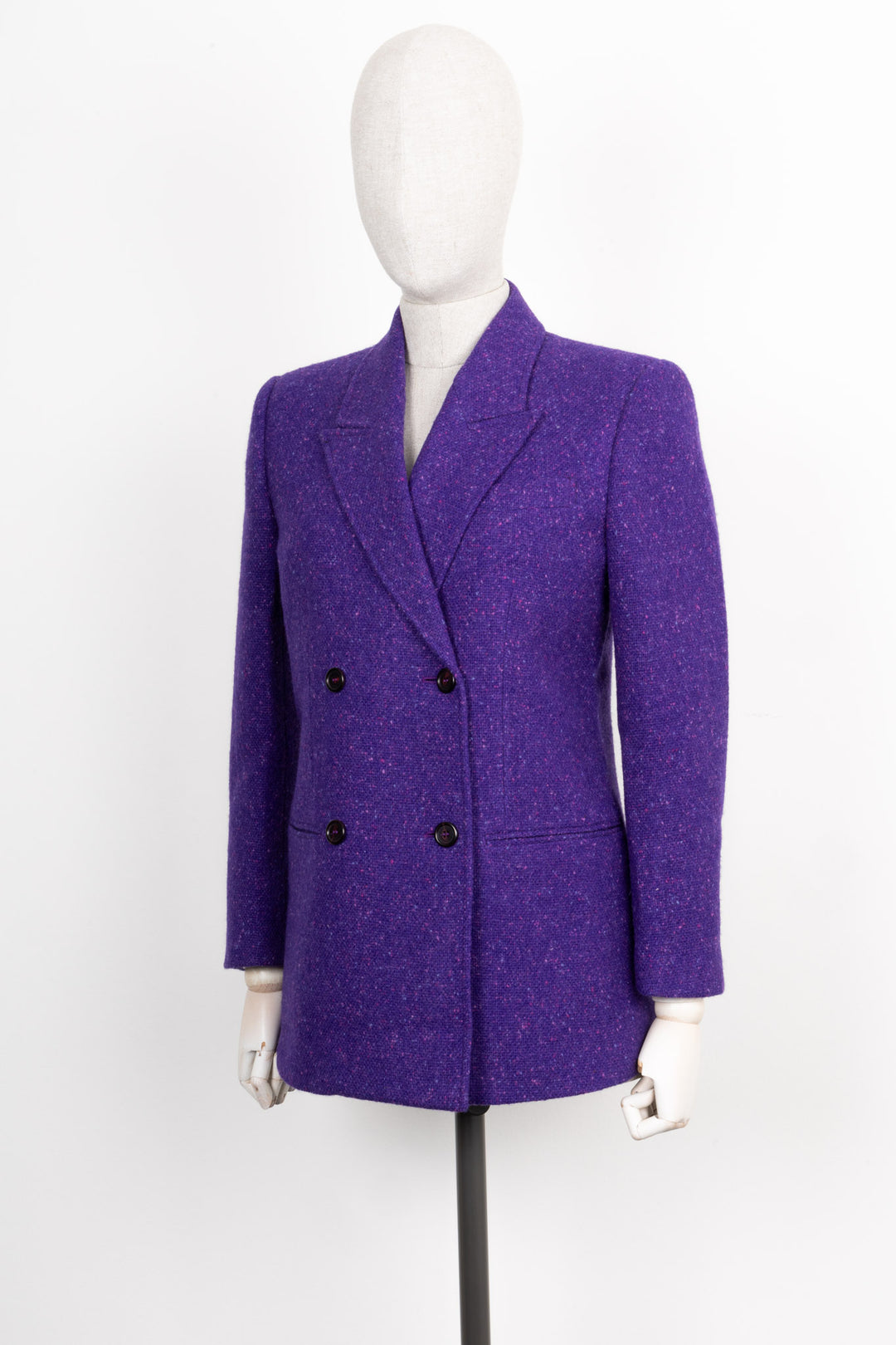 SAINT LAURENT 2020 Tweed Jacket Purple