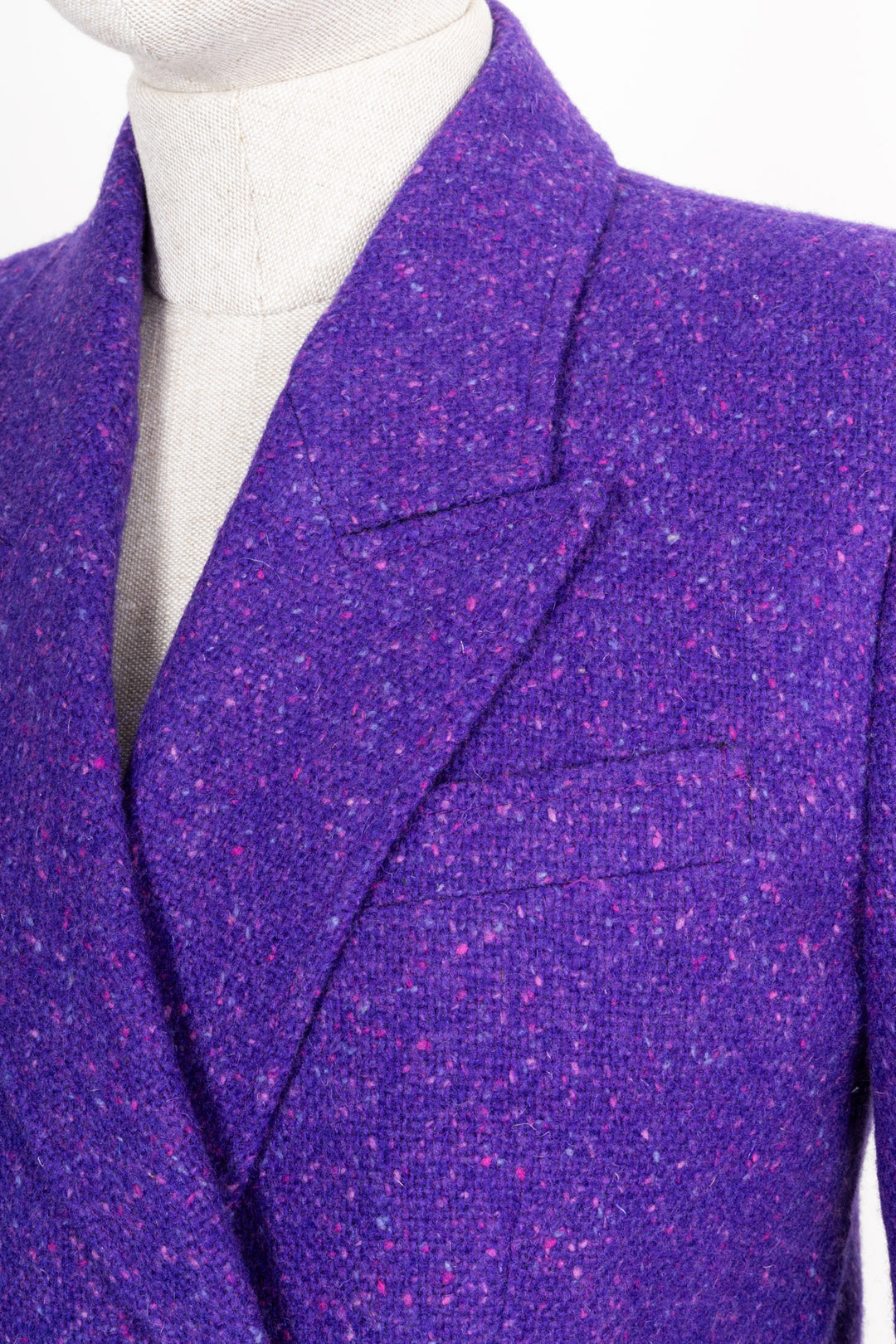 SAINT LAURENT 2020 Tweed Jacket Purple