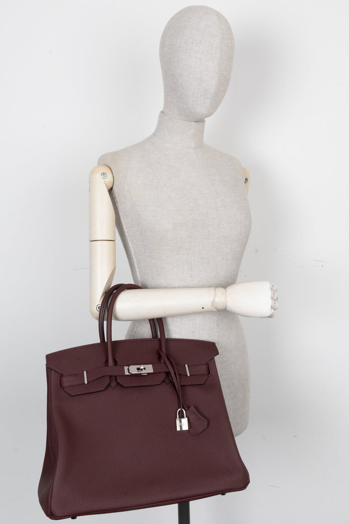 HERMÈS Birkin 35 Retourne Togo Bordeaux