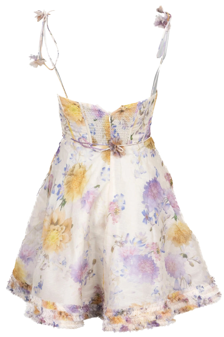 ZIMMERMANN Mini Corset Dress Cream Multicolor