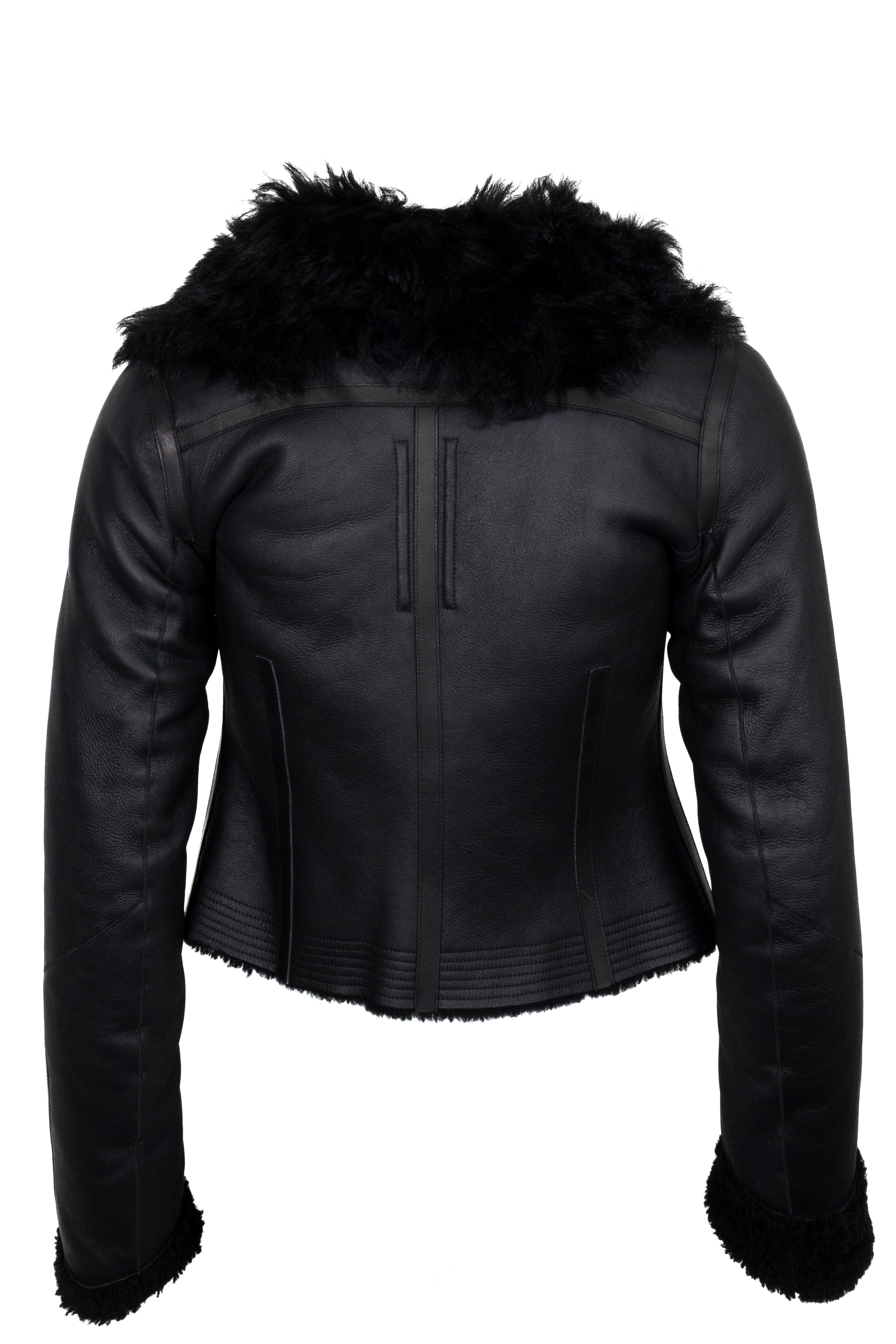 ジャケット・アウター RICKOWENS o fur collar leather jacket RICK OWENS Shearling Zip Leather Jacket Black – REAWAKE