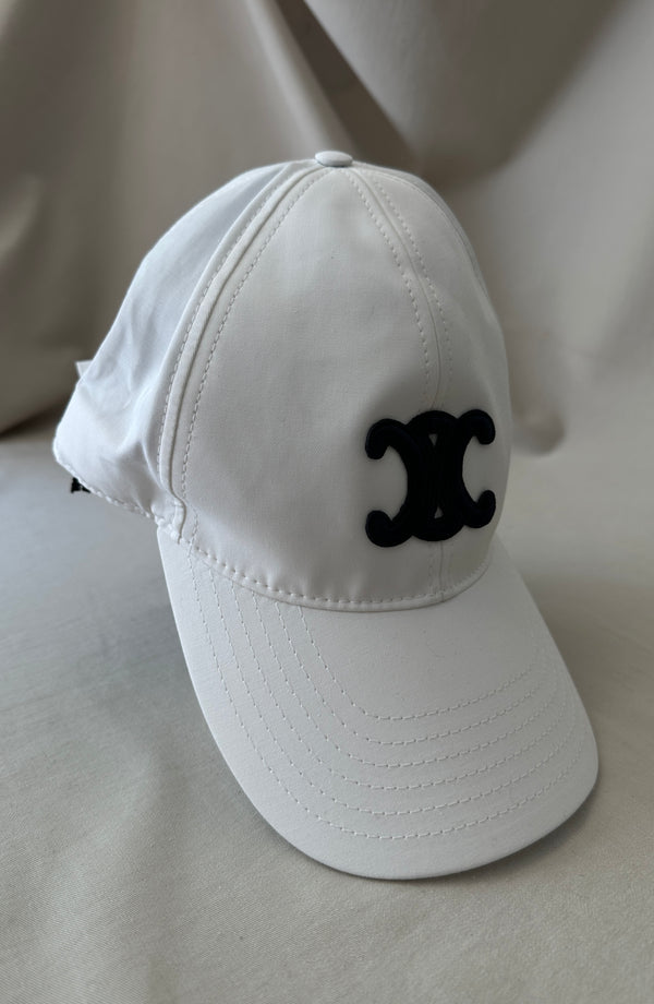 Casquette CELINE Triomphe Logo Blanche