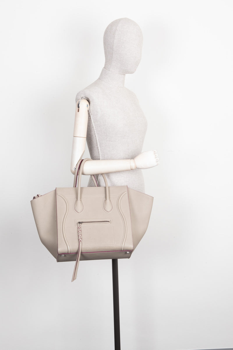 CÉLINE Phantom Luggage Bag Fuchsia Grey