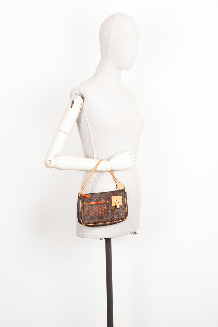 LOUIS VUITTON Pochette Accessories Perforated Canvas MNG