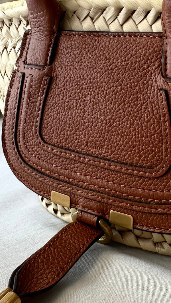 CHLOÉ Marcie Mini Basket Raffia