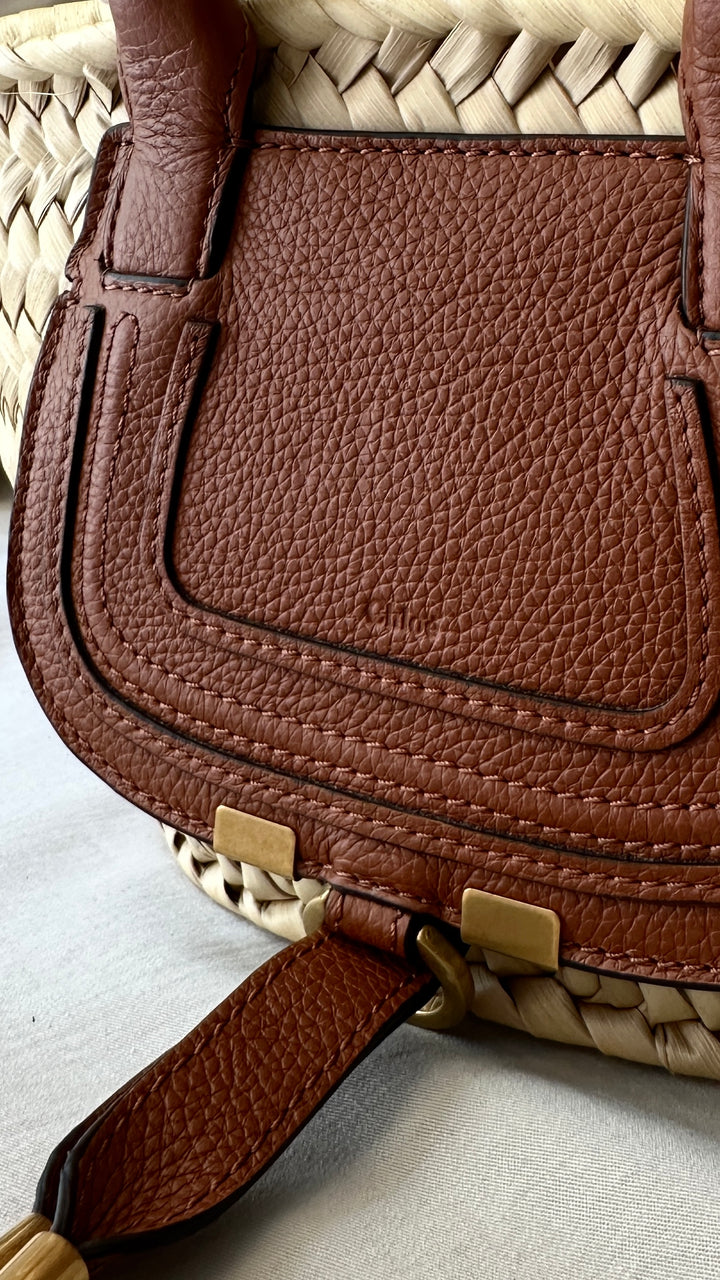 CHLOÉ Marcie Mini Basket Raphia