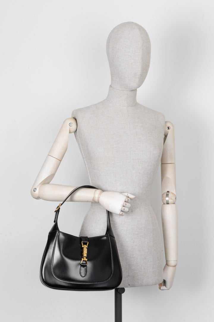 GUCCI Small Jackie Shoulder Bag Leather Black