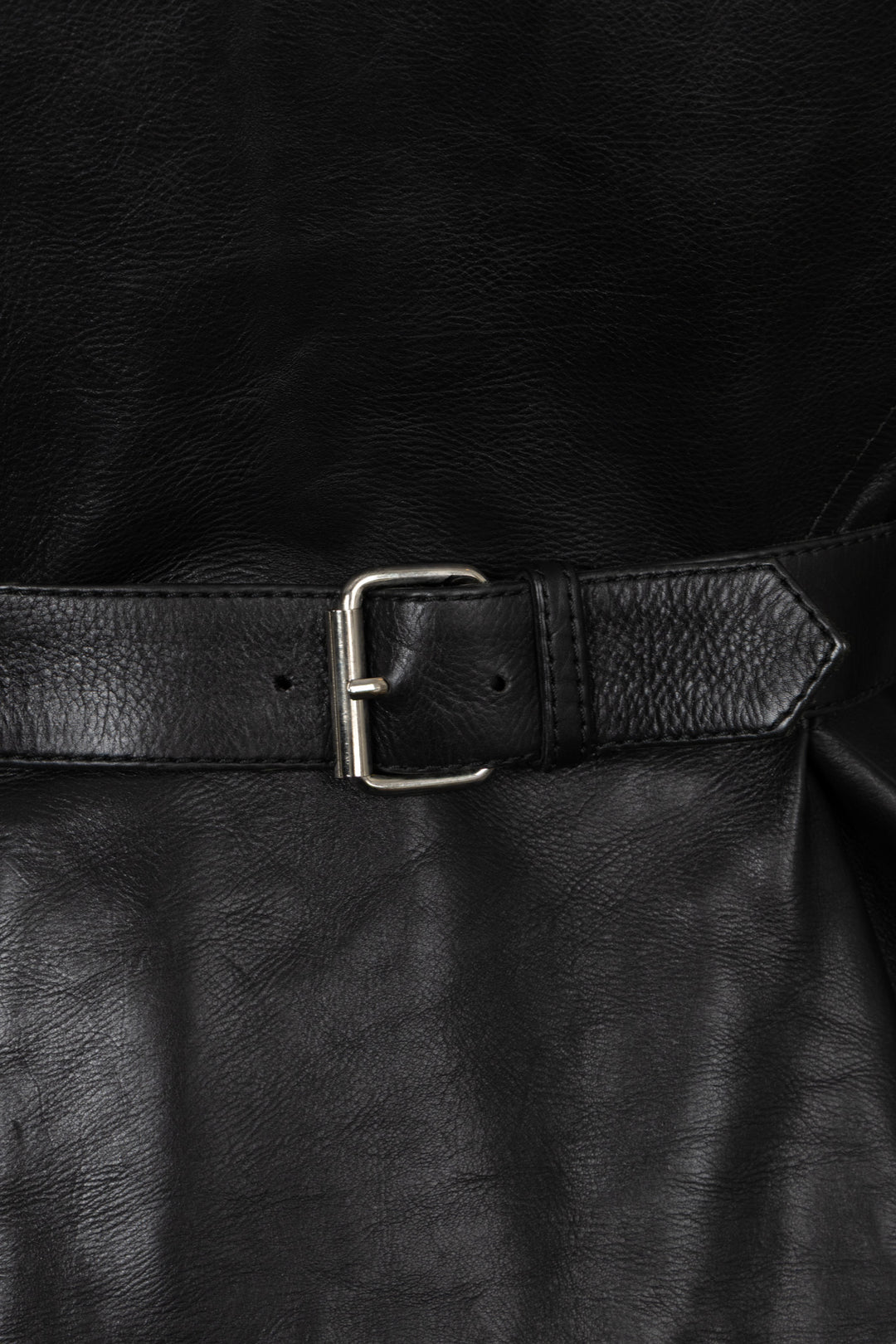 Veste en cuir noir zippée ALEXANDER MCQUEEN