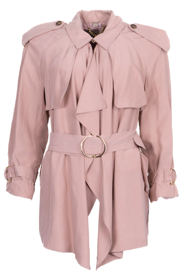 BURBERRY Trench Coat Short Silk Rose