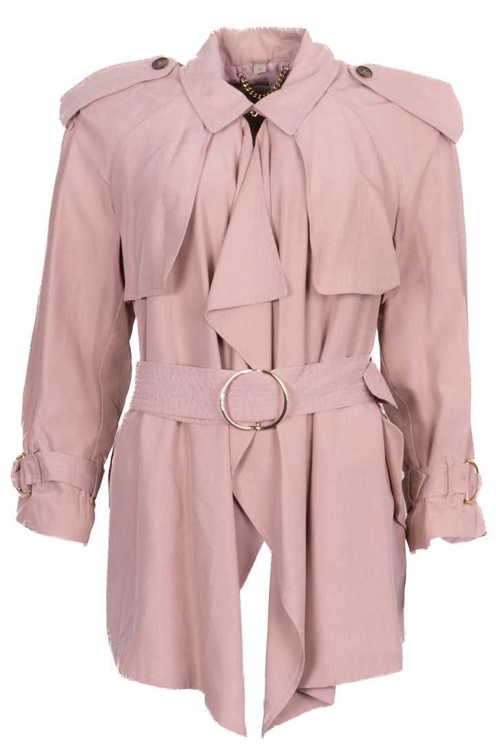 BURBERRY Trench Coat Short Silk Rose