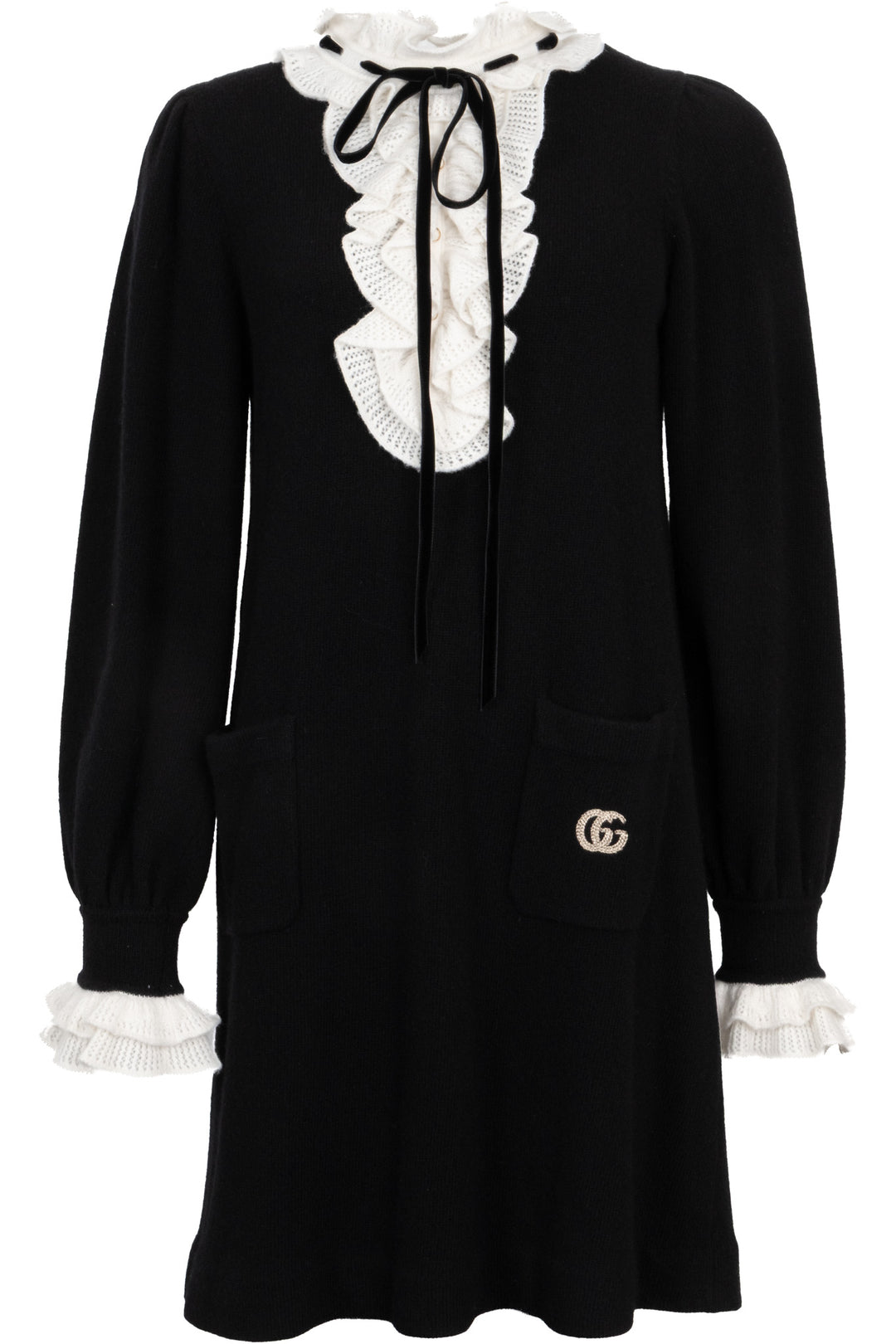 Robe en maille GUCCI en laine noire