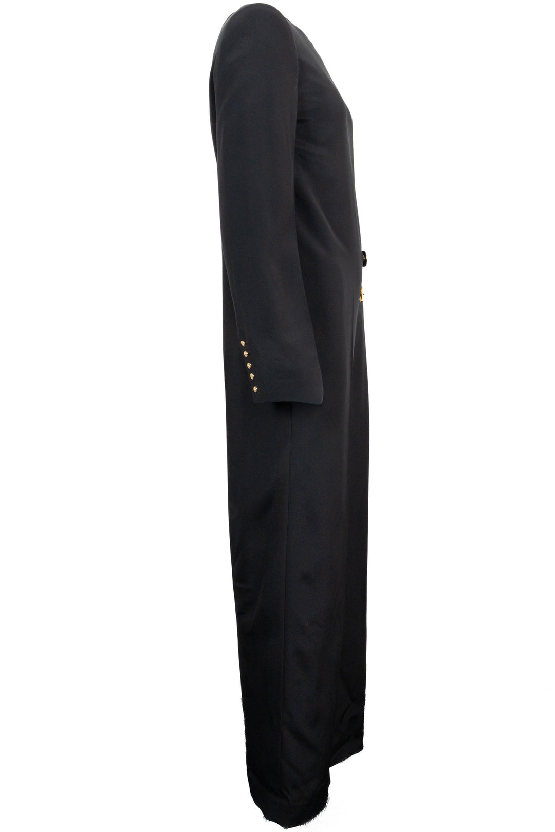 Combinaison ceinturée CELINE Triomphe en cuir et noir