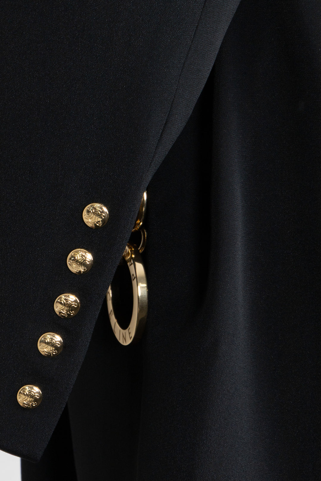 Combinaison ceinturée CELINE Triomphe en cuir et noir