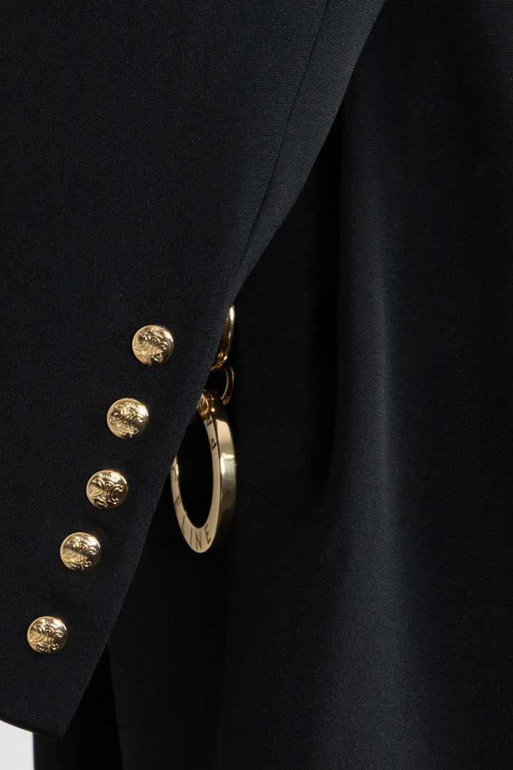 Combinaison ceinturée CELINE Triomphe en cuir et noir