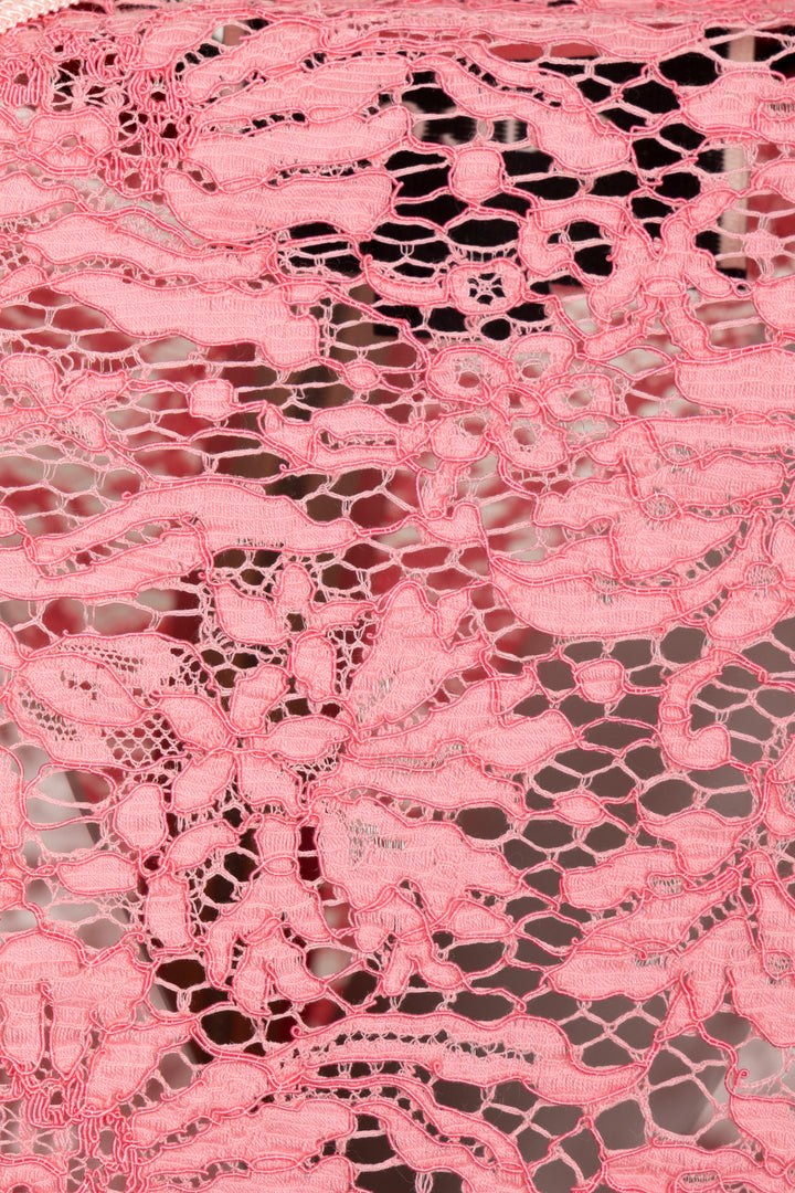 GUCCI Lace Zip Bomber Jacket Pink