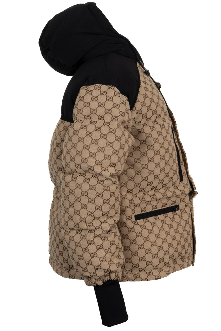 Doudoune GUCCI GG en coton beige