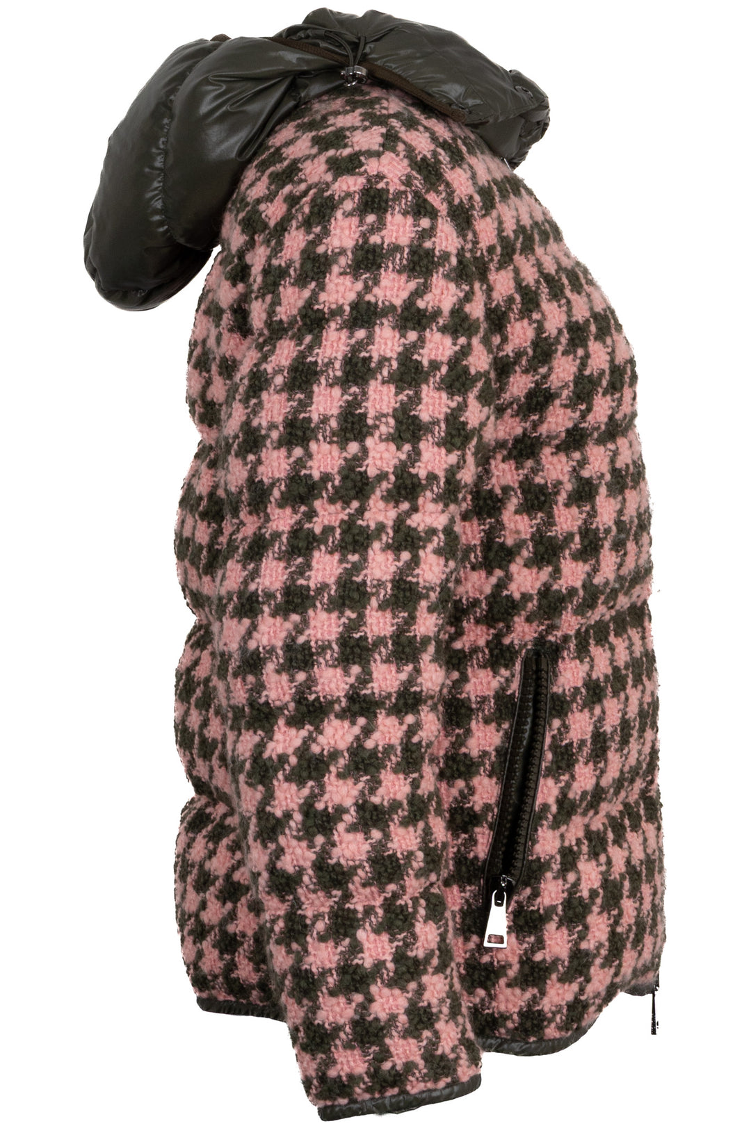 Doudoune MONCLER Chevril en pied-de-poule olive