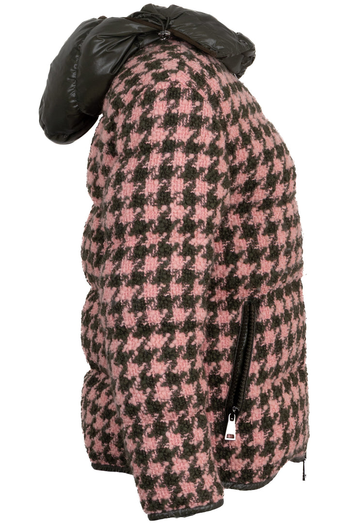 Doudoune MONCLER Chevril en pied-de-poule olive