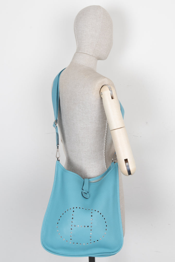 HERMÈS Evelyne 29 III Clemence Bleu Du Nord