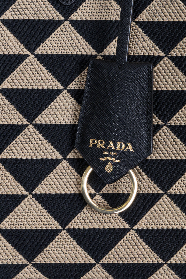PRADA Symbole Medium Jacquard Fabric Bag Multicolor