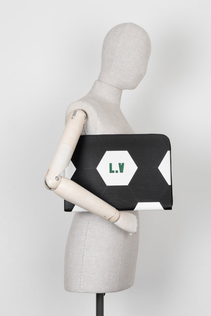 LOUIS VUITTON Fifa World Cup Laptop Case Black White