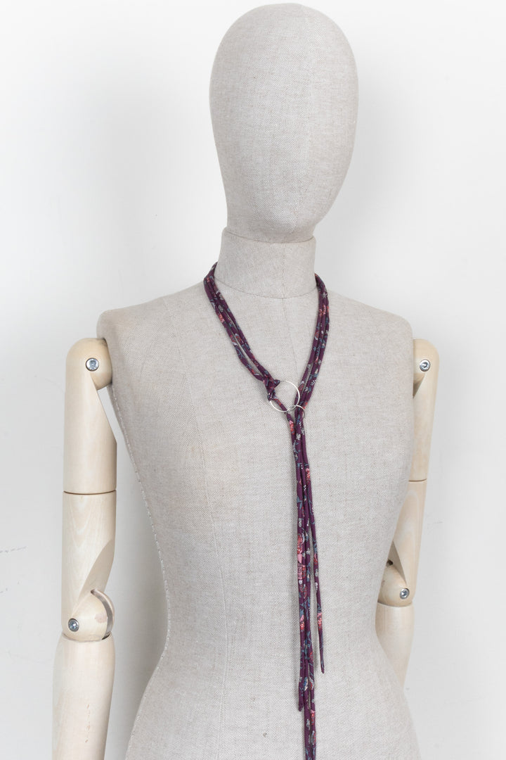 UNFOLD Hermès Silk Necklace Silver