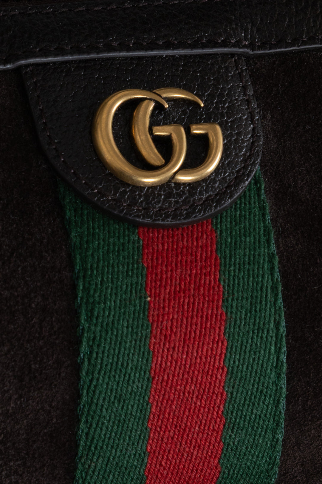GUCCI Ophidia Cylinder Mini Bag Suede Brown