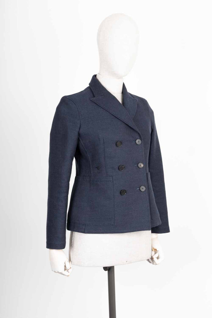CHRISTIAN DIOR Bar Jacket with Oblique Lining Blue