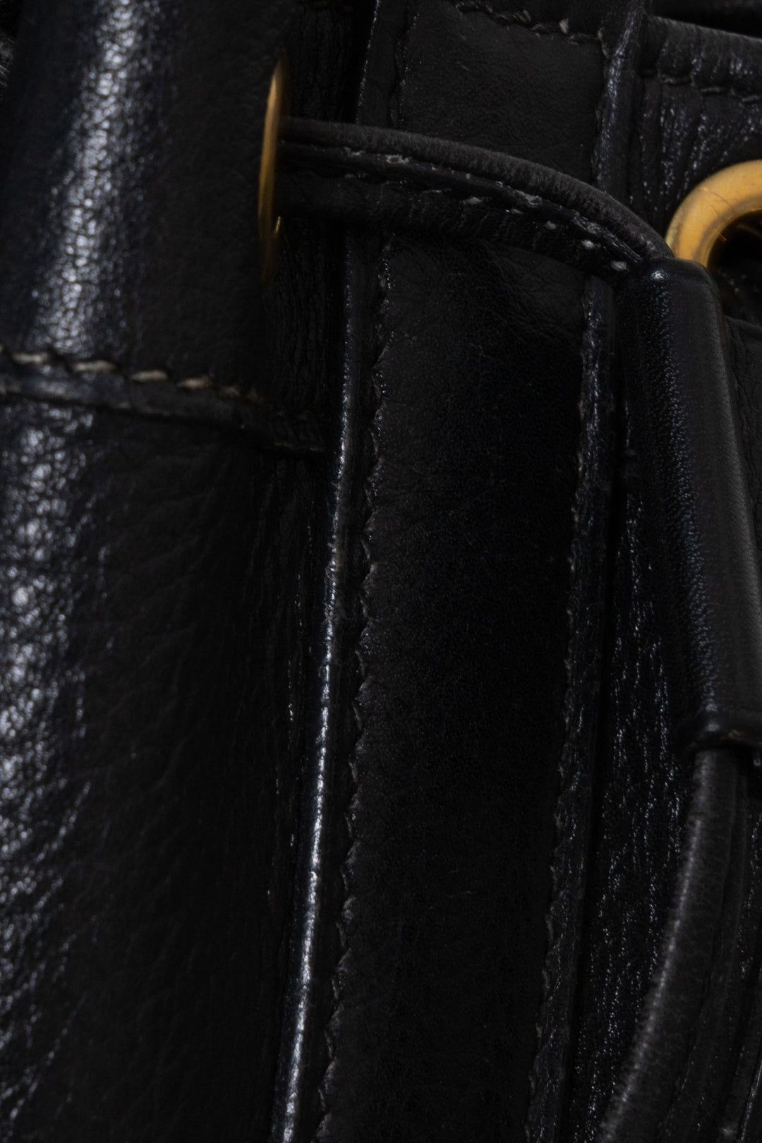 HERMÈS PM Market Bucket Bag Clemence Leather Noir