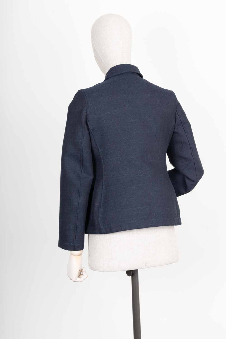 CHRISTIAN DIOR Bar Jacket with Oblique Lining Blue