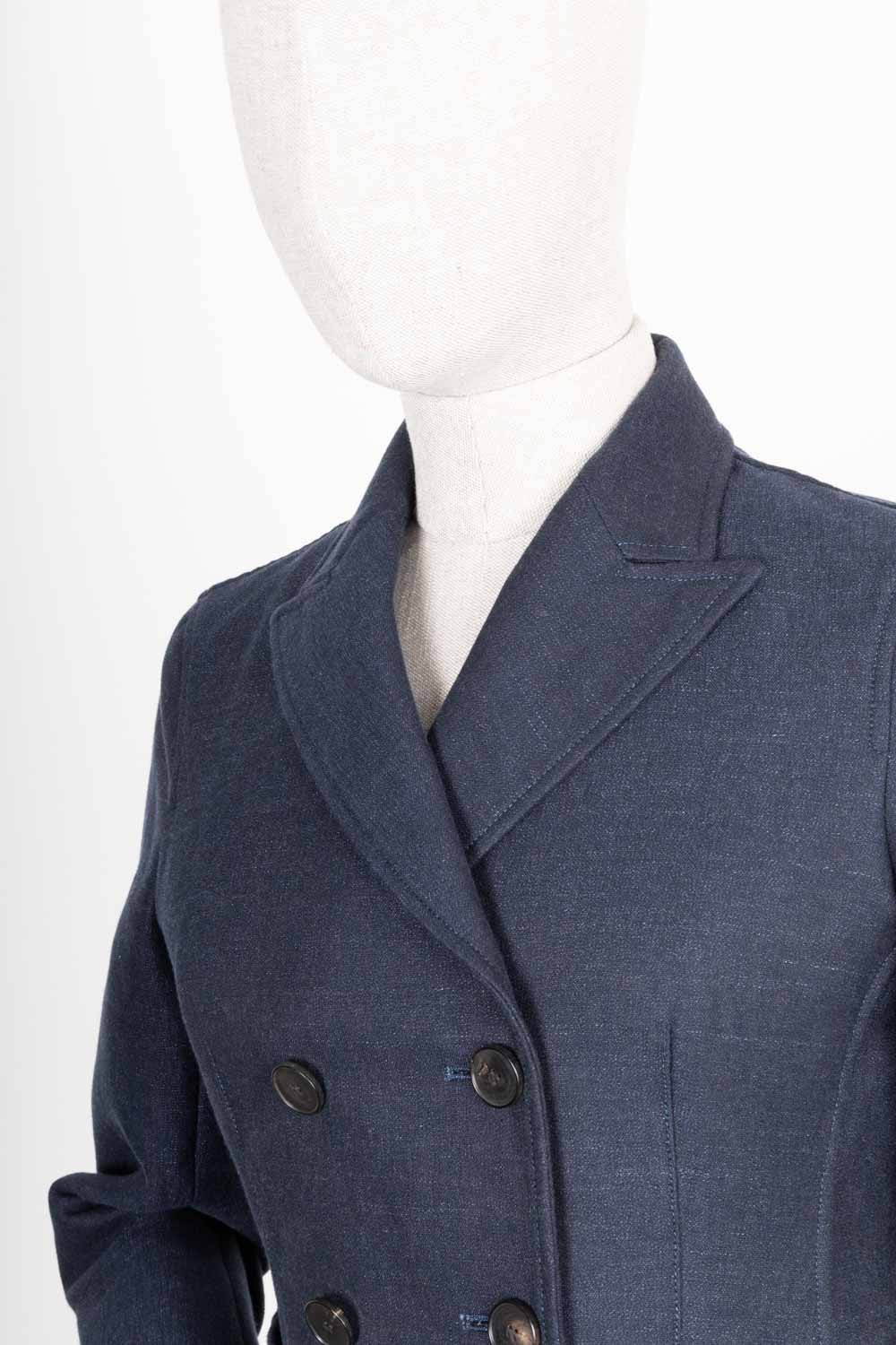 CHRISTIAN DIOR Bar Jacket with Oblique Lining Blue