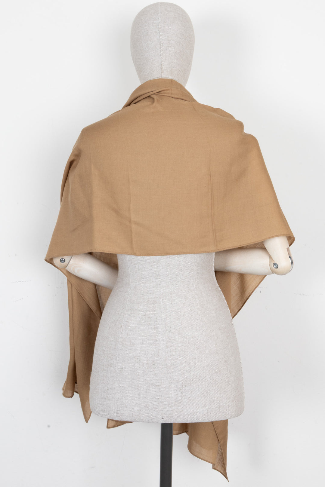 LORO PIANA Logo Embroidered Scarf Brown