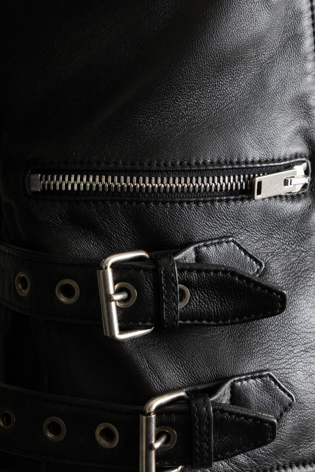 CÉLINE Biker Jacket Leather Black