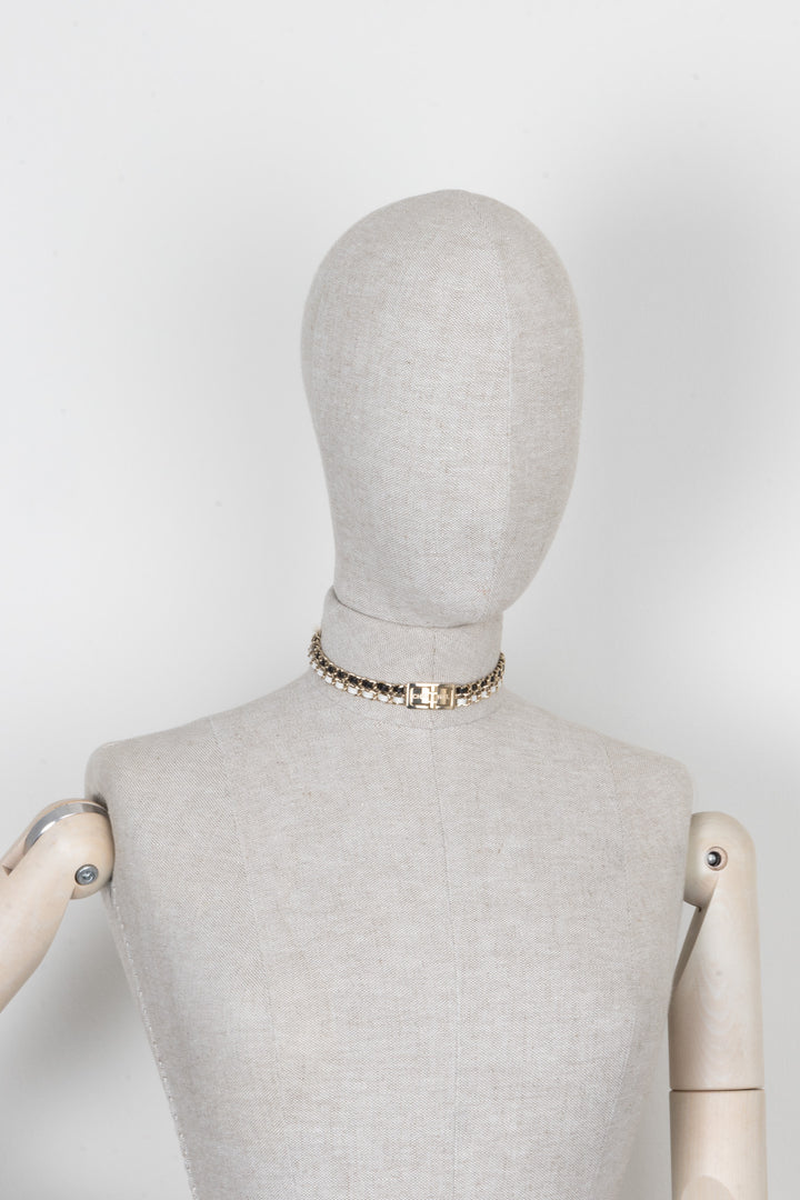 CHANEL 2022 Necklace Black White Gold