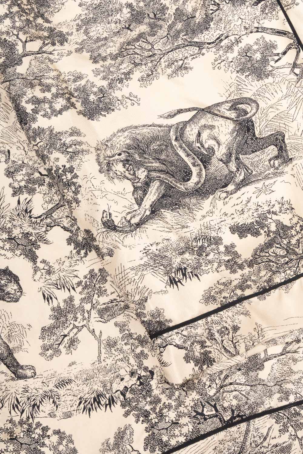 CHRISTIAN DIOR Chez Moi Pants Toile de Jouy Motif Silk Beige