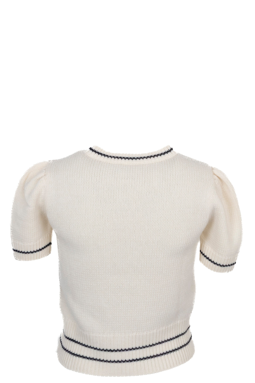 CHRISTIAN DIOR Logo Short Sleeve Knit White