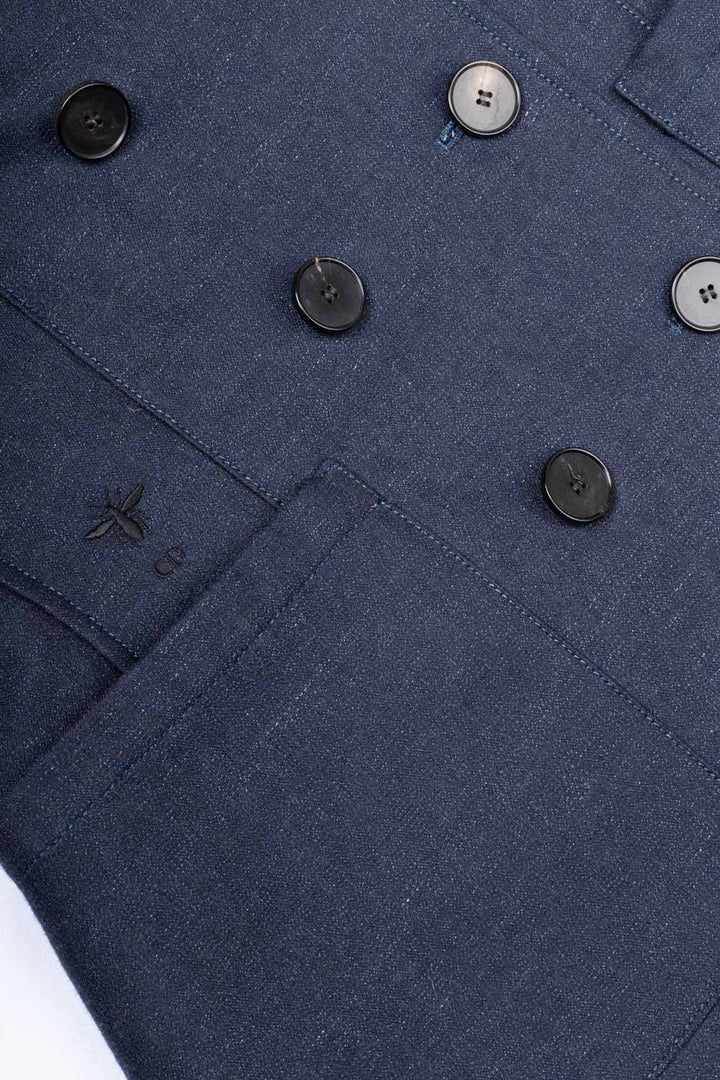 CHRISTIAN DIOR Bar Jacket with Oblique Lining Blue